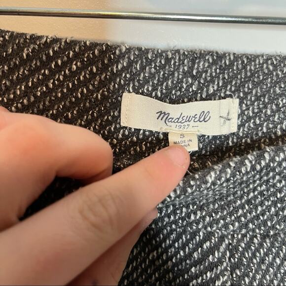 Madewell Black & White Knit Zip Pull On Joggers Size Small - Picture 3 of 7